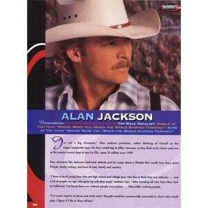 Alan Jackson Country Music Promo Trade Ad Poster 8.5x11 Rare